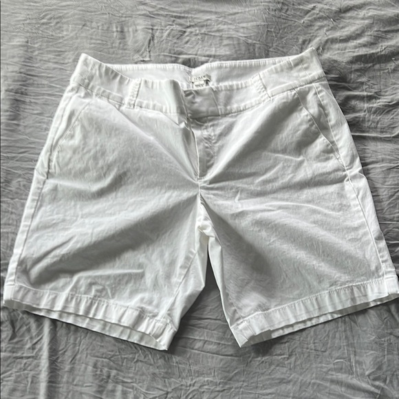 J Crew Factory White Chino Shorts - Picture 1 of 3